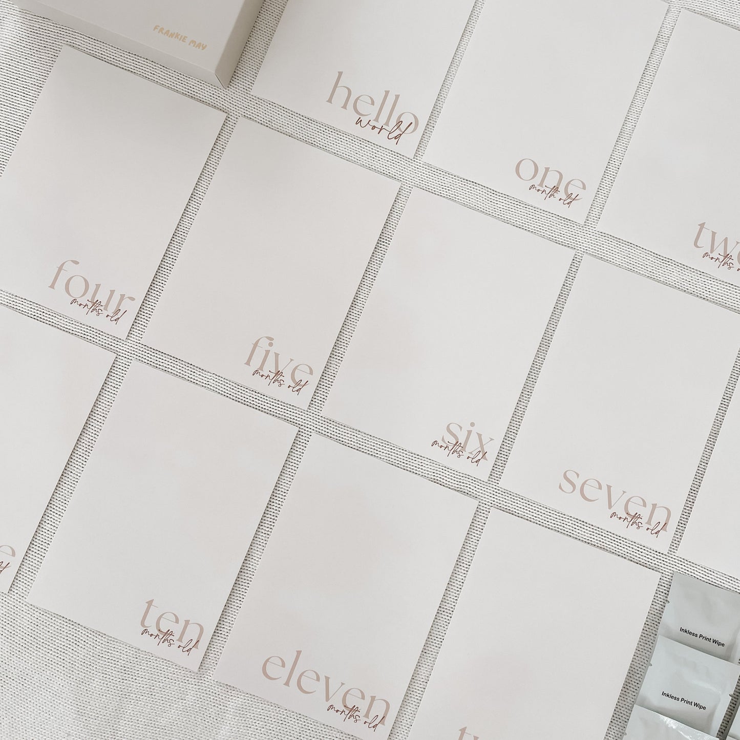 Inkless Baby Milestone Cards